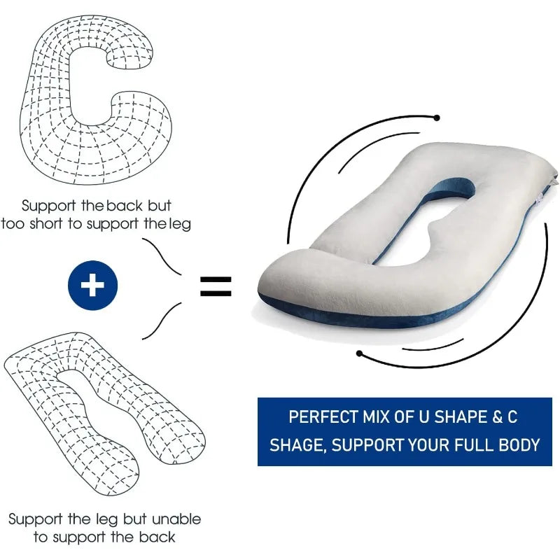 Pregnancy Maternity Pillows for Sleeping 55 Inches U-Shape