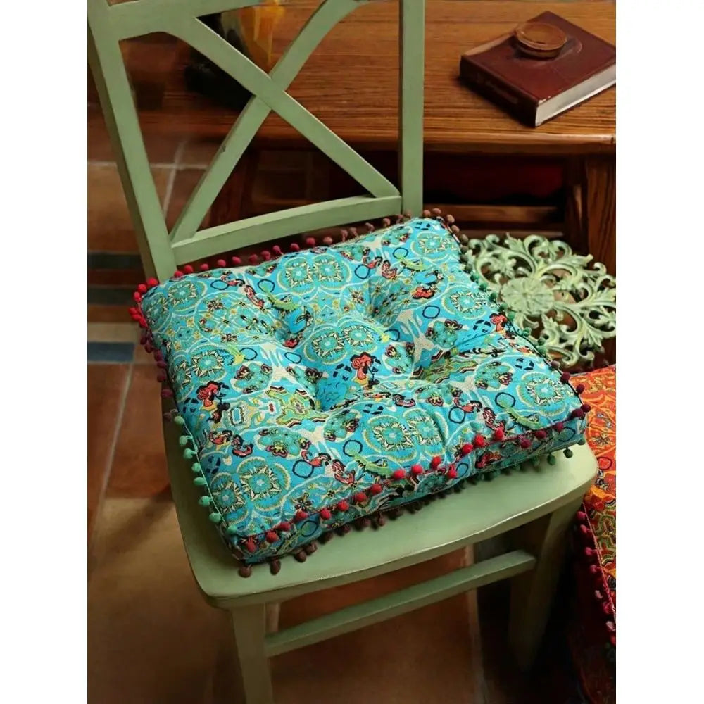 PC Thick Soft Comfortable Wear Resistant Non Slip Bottom Easy Clean Bohemian Moroccan Style Round Meditation Cushion Throw Pill