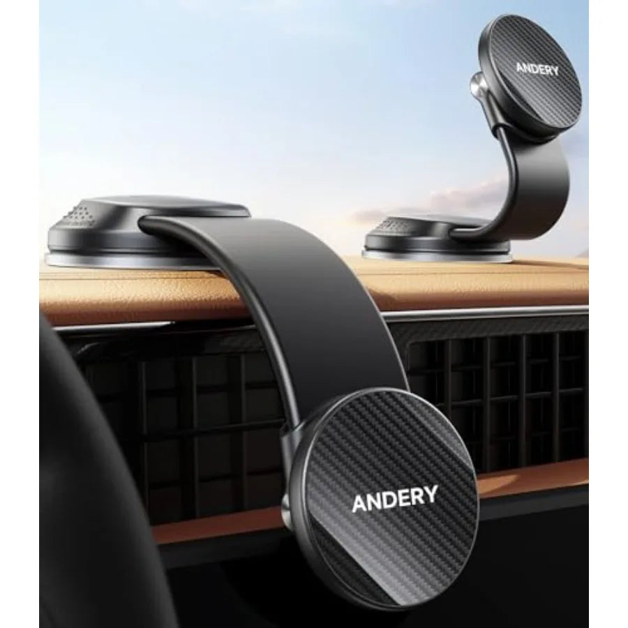 Car Phone Holder for MagSafe [360° Adjustable Memory Alloy Arm 2400gf Strongest Magnetic Power] Bendable Car Mount, Phone Holde