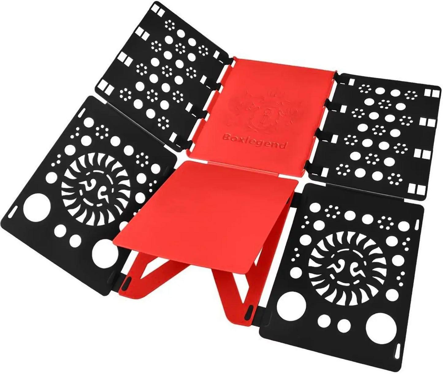 Shirt Folding Board Durable Plastic Fast Fold Helper for Adults Kids Black Red