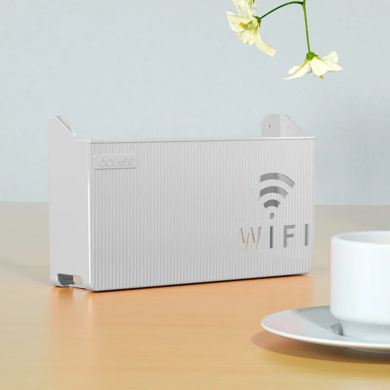 1PC Wall Hanging Wireless Wifi Router Shelf Storage Box ABS Plastic Organizer Box Cable Power Bracket Organizer Box Home Decor