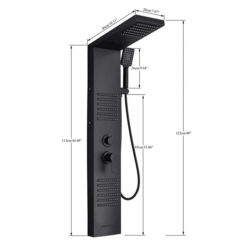 LED Shower Panel Spa Massage Jet Rain Shower System