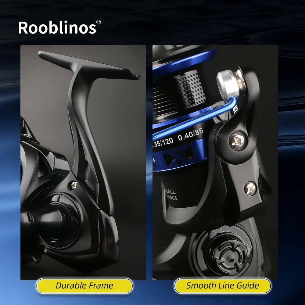 ROOBLINOS EASTING Spinning Reel Metal Spool 5.2:1 Gear Ratio 12BB Saltwater Freshwater Fishing Reel