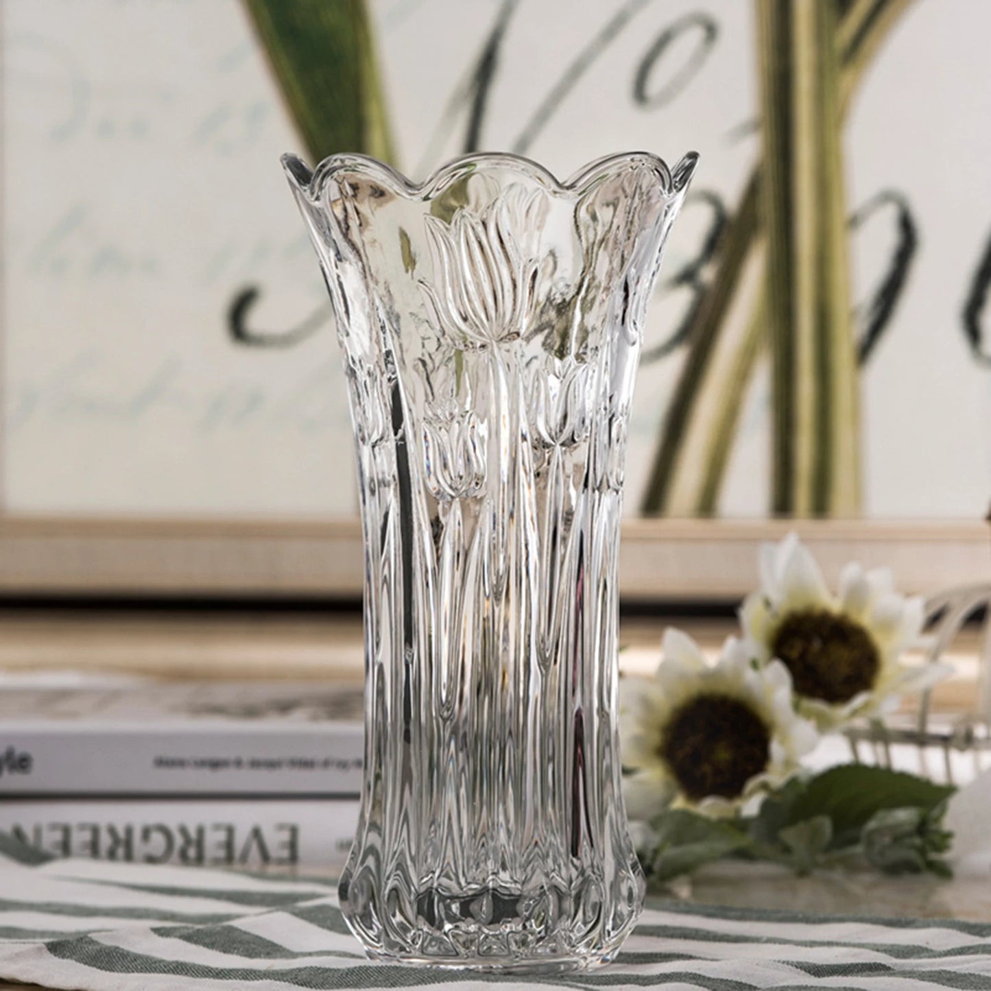 American Living Room Model Room Hotel Handmade Ryukuang Crystal Glass Vase Flower Arrangement Decorative Utensils And Ornaments