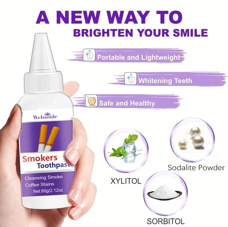 2 Packs Whitening teeth Toothpaste,Gently Reduce Smoke & Coffee Stains,Toothpaste for Deep Cleaning & Brighter Smile, Purple Remineralizing Hydroxyapatite Toothpaste, with Minty Fresh Breath, Gentle on Gums, Ideal Oral Hygien