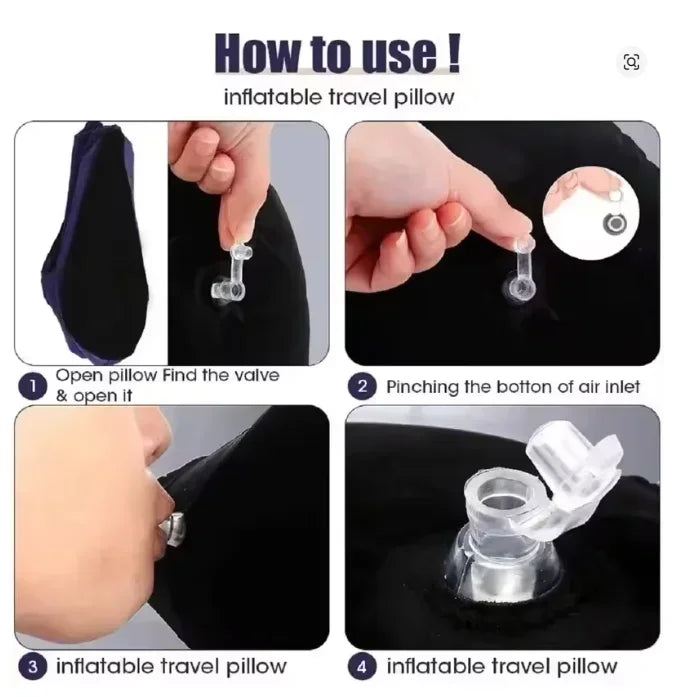 Inflatable Wedge Pillow for Travel Lumbar and Yoga Support