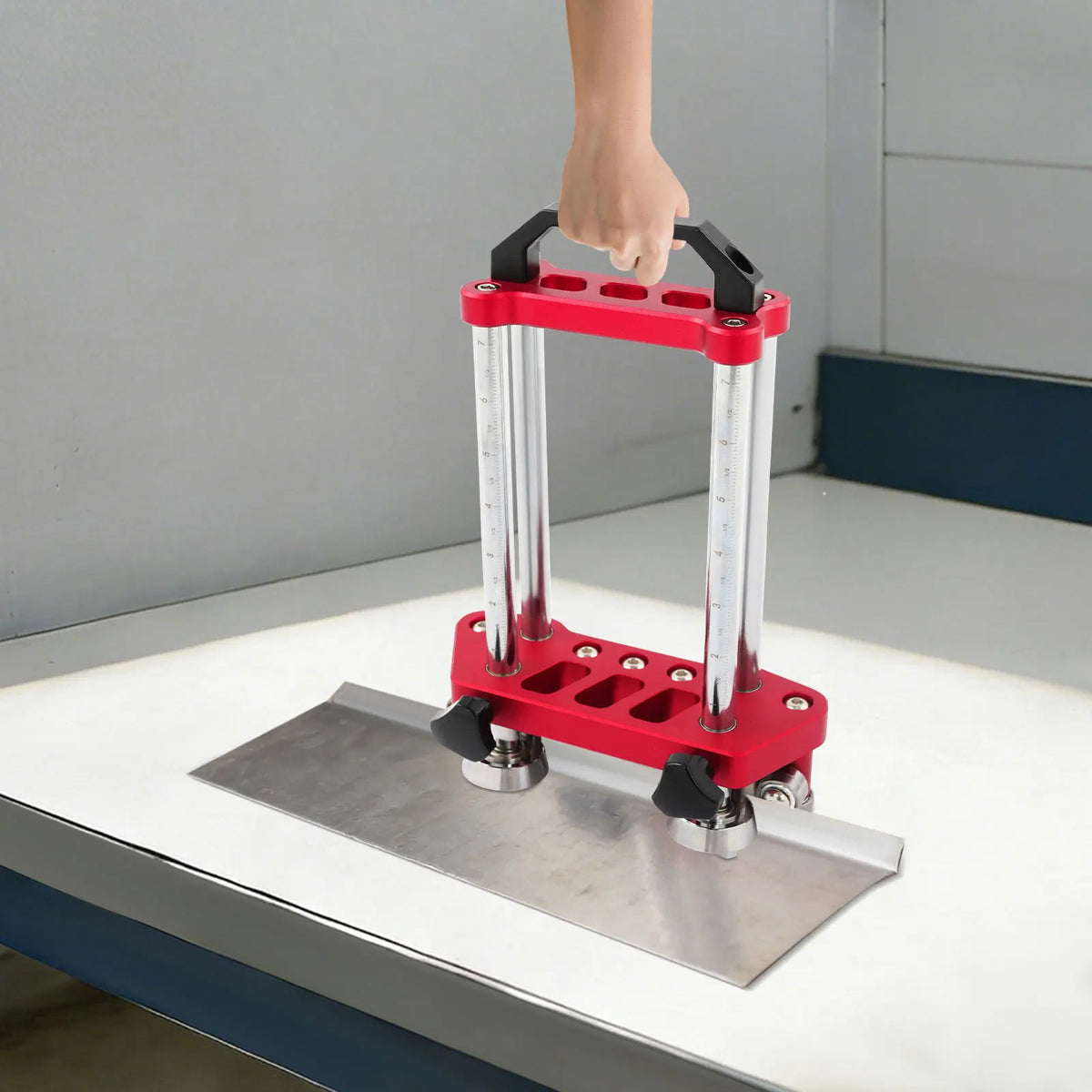 Sheet Metal Bending Tool 0-100°, Metal Roller for Aluminum Iron Steel, Scratch-Free 90° Bends Ready to Use