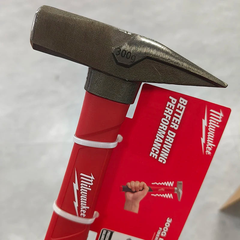 Milwaukee 4932478662 300g Engineers Hammer Fiberglass Anti-slip Grip Machinist Cross Pein Hammer