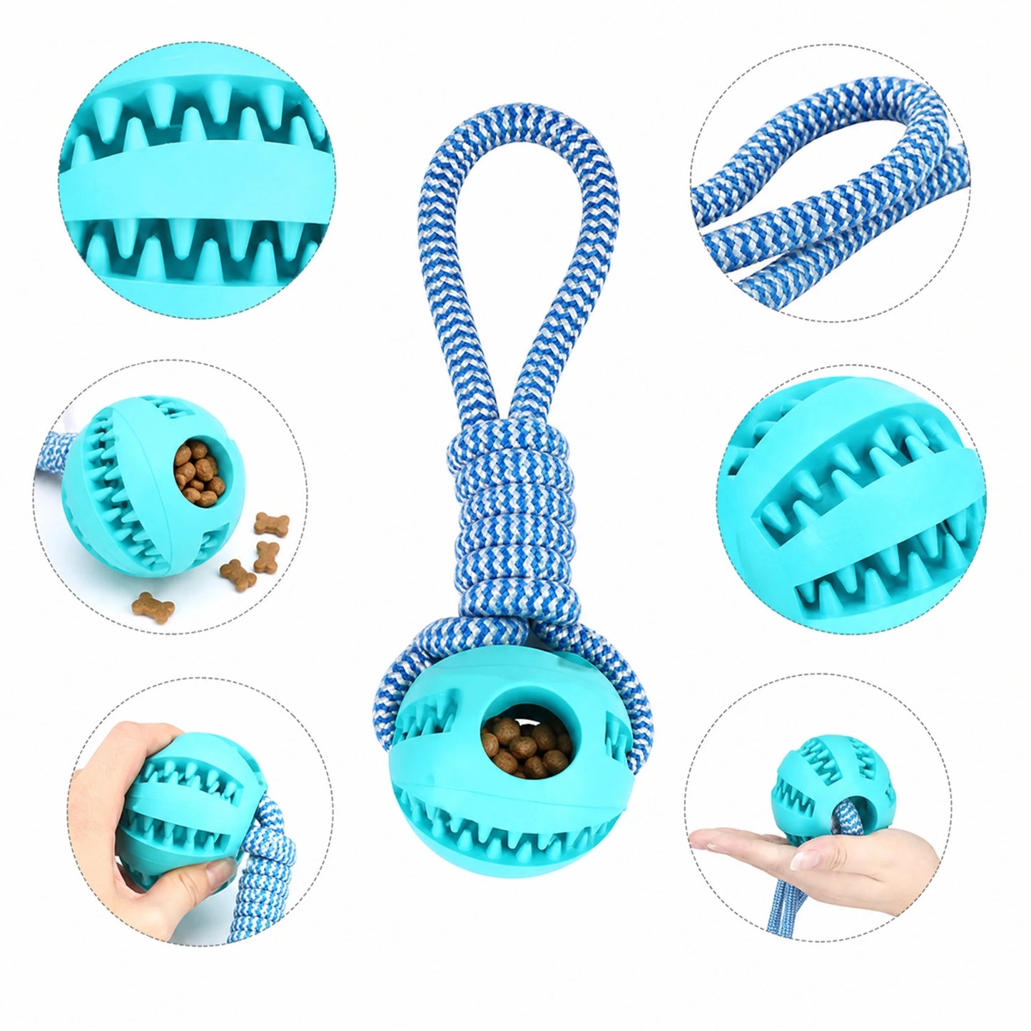 Bite Resistant Interactive Treat Dispensing Dog Chew Ball