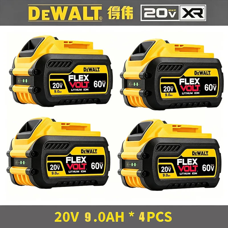 DeWALT 100% Original Battery 20V/60V 9000mAh MAX FlexVolt for DCB200 DCB205 DCB206 DCB209 DCB182 Power Tool Battery Air Transpor