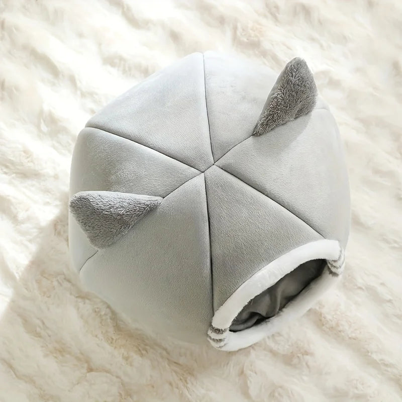 Designer Plush Cat Bed Cave For Deep Sleeping Pets