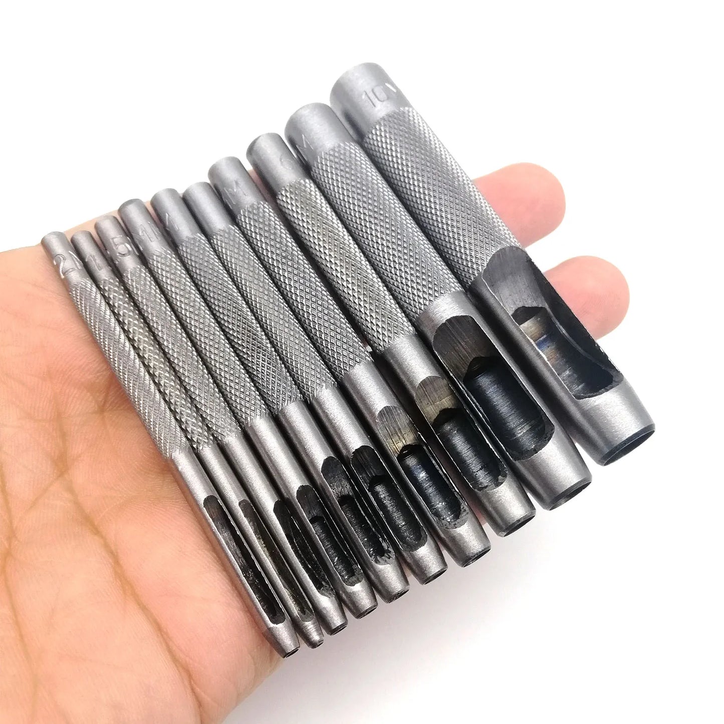 Round Hole Punch Set For Leathercraft Gaskets And Bags