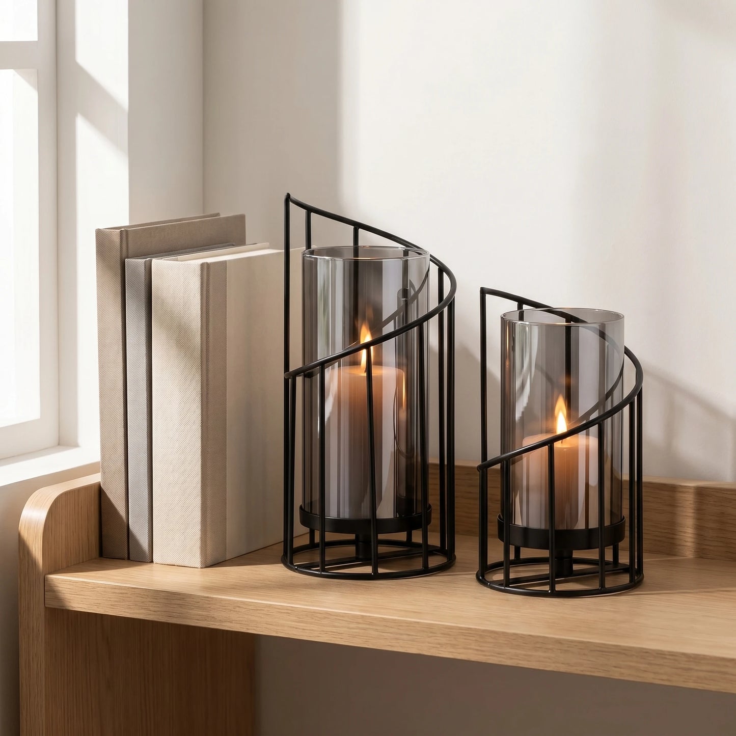 Stunning Spiral Glass Hurricane Candle Holder For Wedding Centerpieces