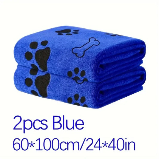 Soft Microfiber Dog Towels Quick Dry Absorbent Bathing