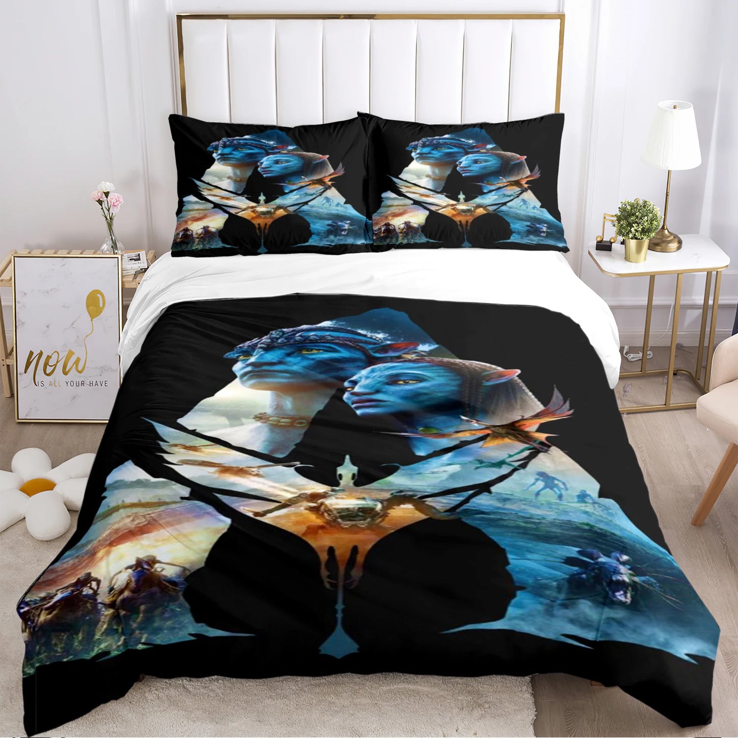 A-Avatar Movie Pattern All Season Duvet Cover Bedding Comforter sets Soft Quilt Cover and Pillowcases Single/Double/Queen/King