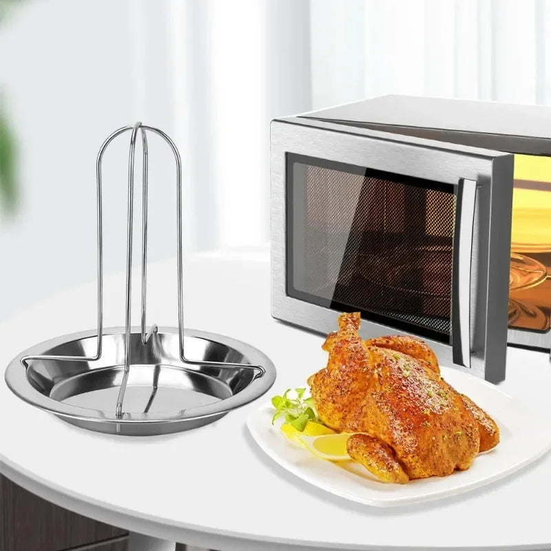Non-stick Chicken Roaster Rack Outdoor Camping Grill Stand for BBQ Kitchen Tools