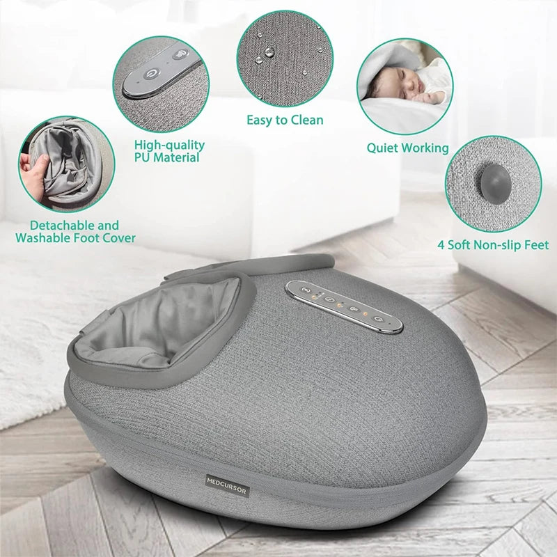 Medcursor Foot Massager Heating Therapy Adjustable Shiatsu