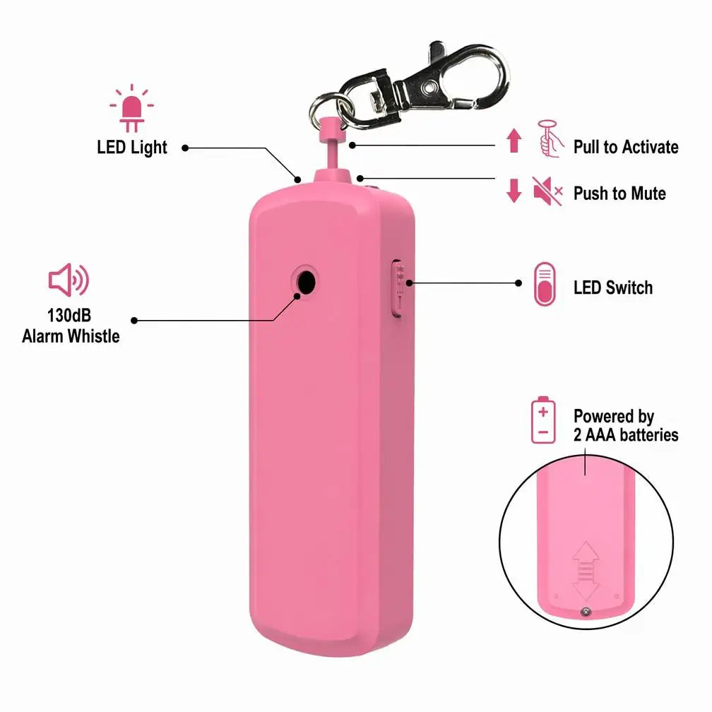 Portable 130dB Anti Wolf Alarm Personal Self Defense Security Device Emergency Safety Alarm Suitable As Gift for Women Children