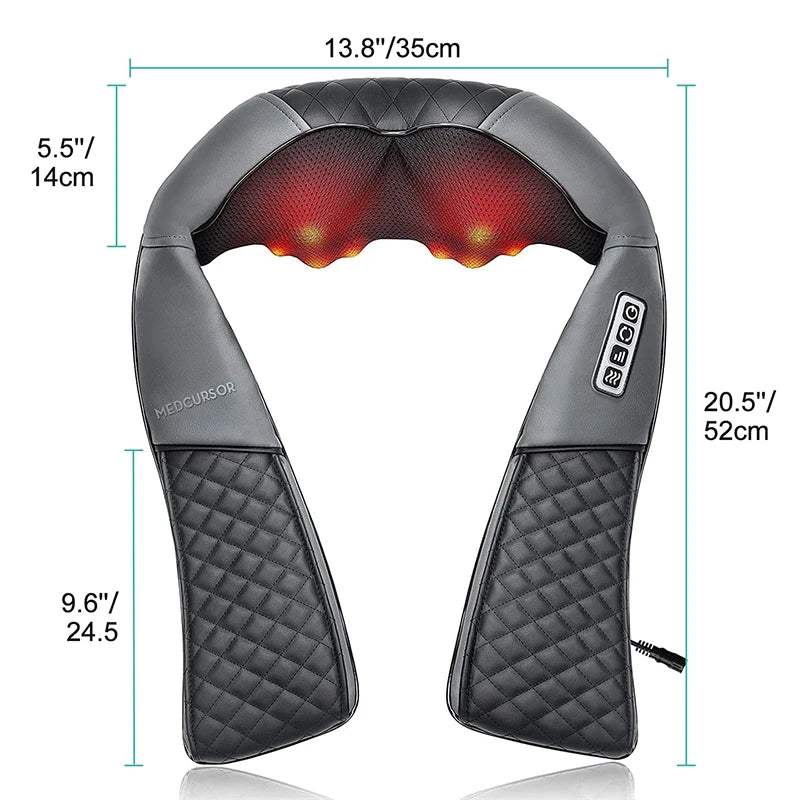 Medcursor Electric Neck And Back Massager With Heat