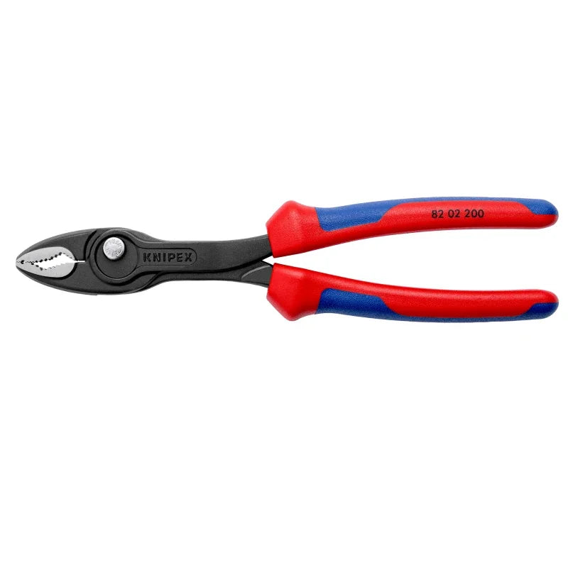 KNIPEX 82 02 200 8" Adjustable Carp Pliers - TwinGrip, Force-Saving Water Pump Pliers for Tight Fasteners