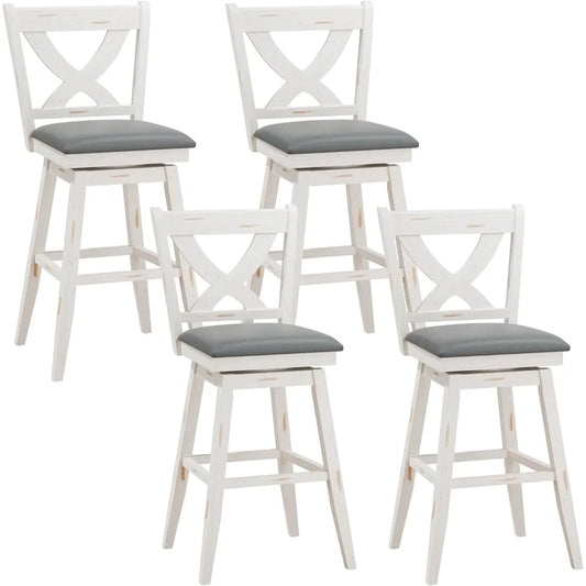Repick XBack Bar Stools Package Of 4 Sturdier Swivel
