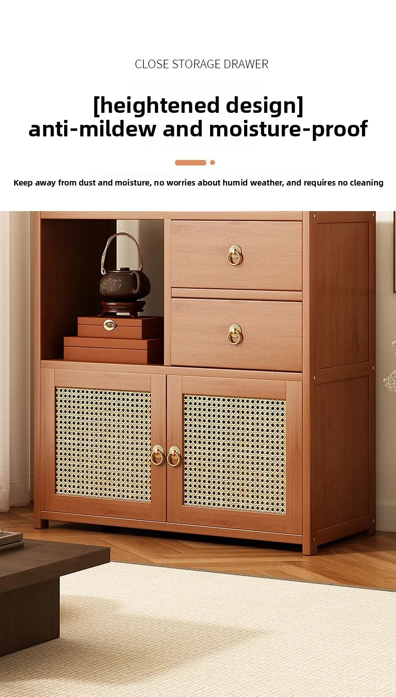 Multifunctional Furniture with Drawers & Shelves, Kitchen Cupboard, Living Room Storage Organizer, Tea Table Cabinet