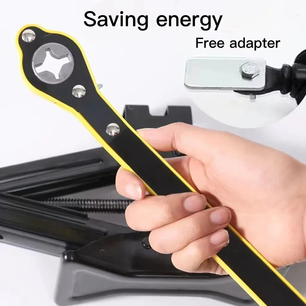 Car Labor-saving Jack Ratchet Wrench Scissor Jack Garage Tire Wheel Lug Wrench Handle Labor-saving Wrench Car Repair Tools