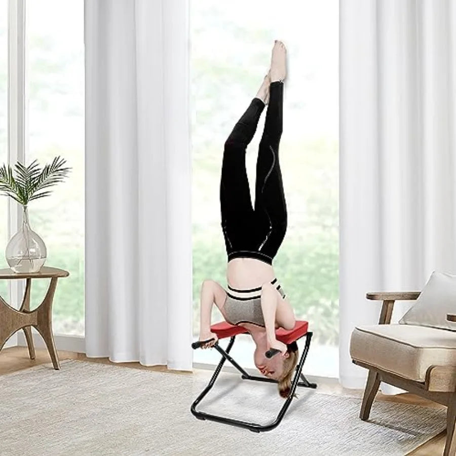 Yoga Headstand Bench Yoga Inversion Chair Bench Ideal for Home Workout, Fitness and Gym