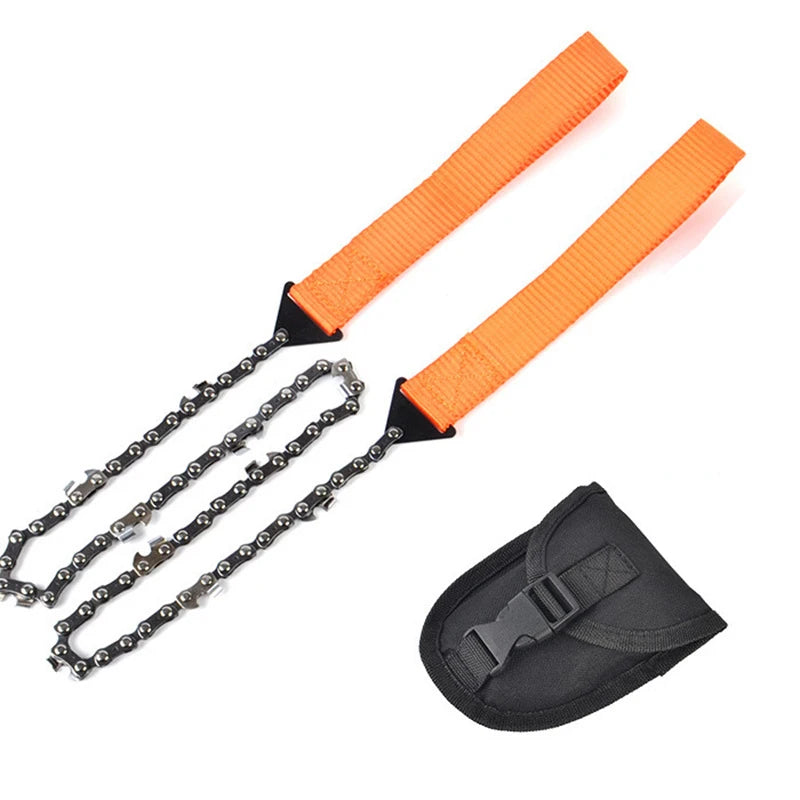 24 Inch Pocket Chain Rope Saw Portable Hand Saw With Sharp Teeth Blades for Survival Gear Camping Hunting Tree Cutting