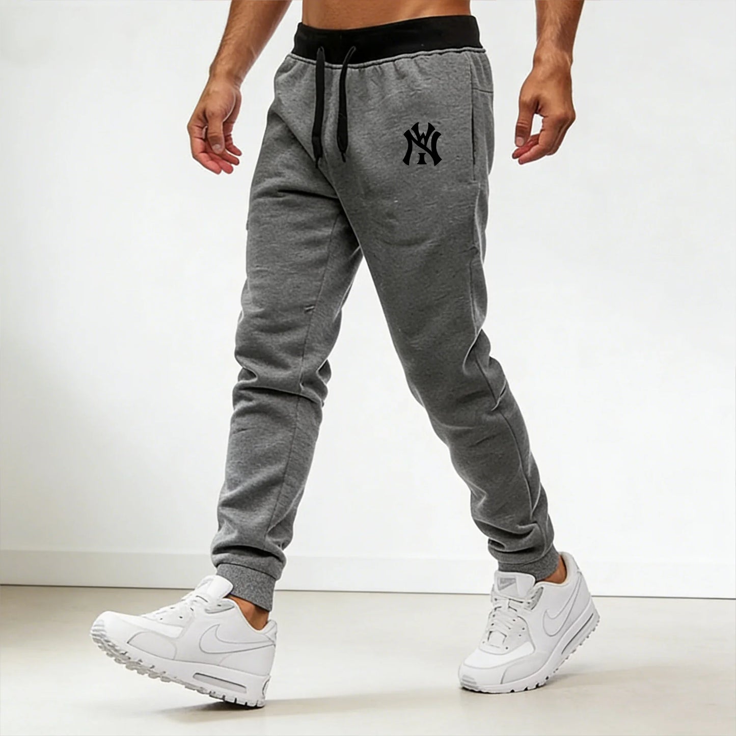 Men's New Ink Printing Training Pants Casual Sports Running Workout Jogging Gym Sweatpants Long Trousers