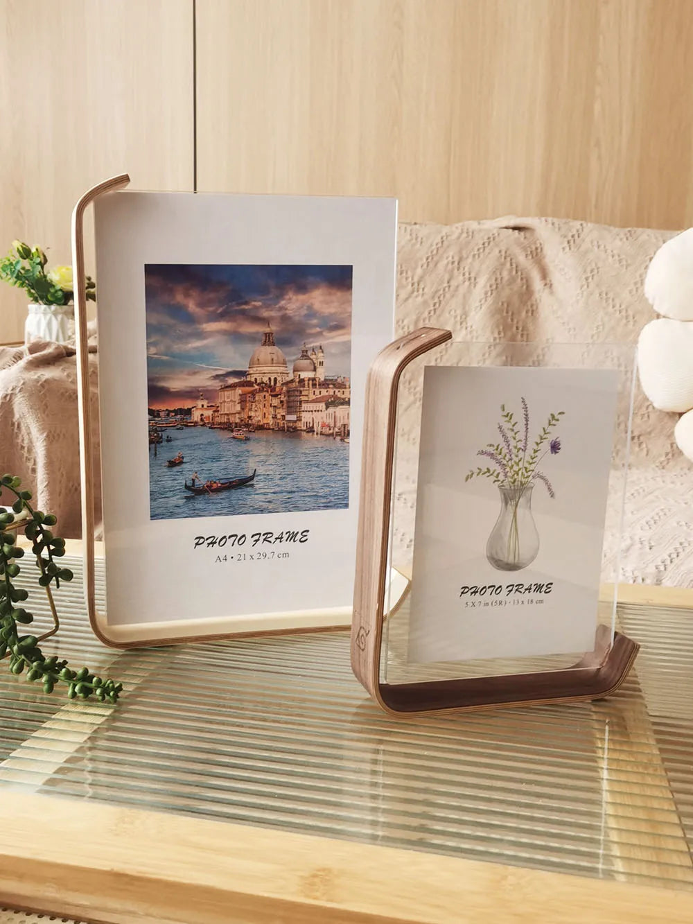 Acrylic Wooden Photo Frame A4 10X15cm 15X20cm Frame Calendar Double-sided Frame Photo Frames For Wedding Party Picture Frame