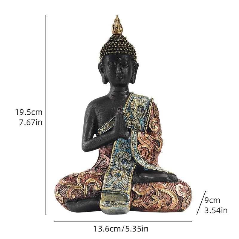 Exquisite Sitting Buddha Statue Sculpture, Religious Artwork Craft, Home Decor Piece, Living Room, Entrance Hall,Office Ornament