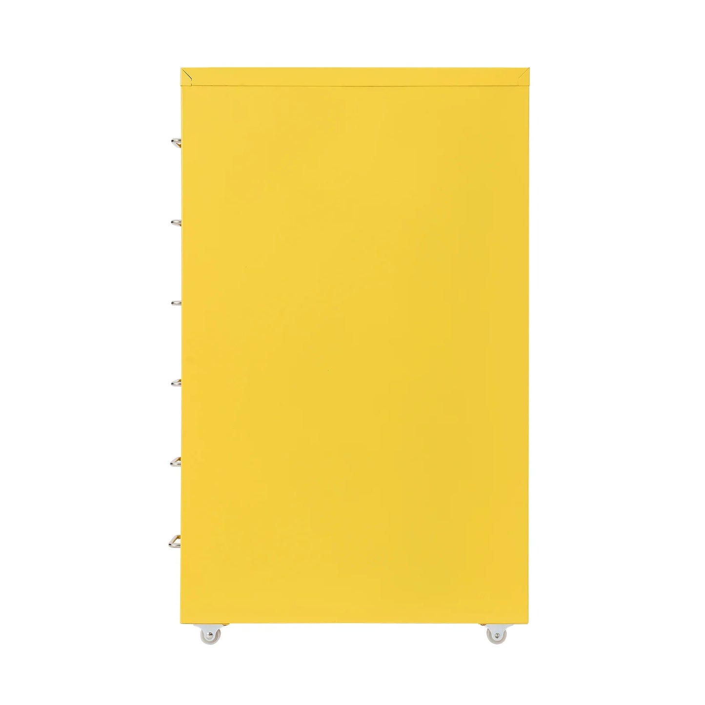 Vertical File Cabinet 6-Drawer Metal Lockable Filing Cabinet with Wheels 22lbs Capacity per Tier for Home Office Study