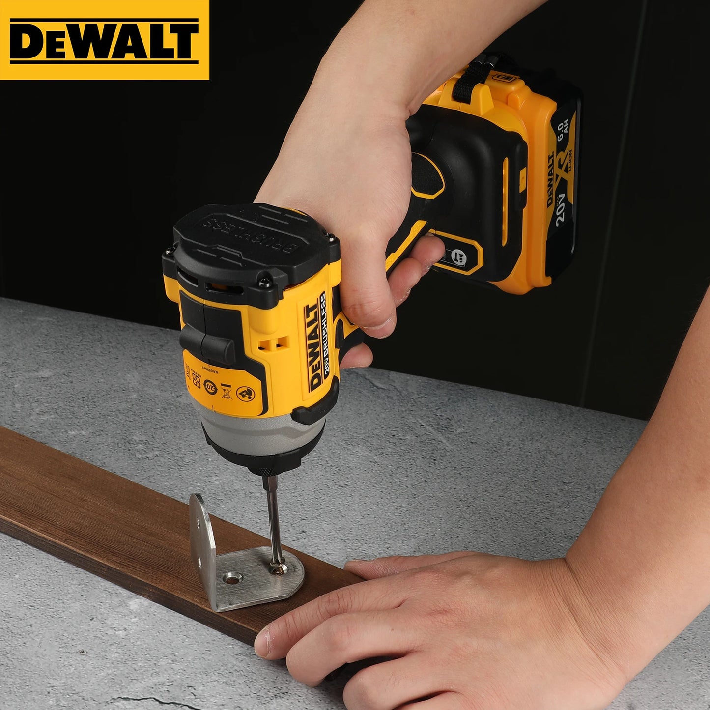DEWALT DCF850 20V Lithium-Ion Brushless Impact Driver,High Torque Electric Screwdriver, Compact Professional Cordless Power Tool