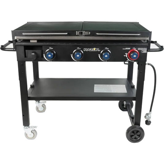 37Inch Outdoor Steel 4 Burner Propane Gas Grill Griddle