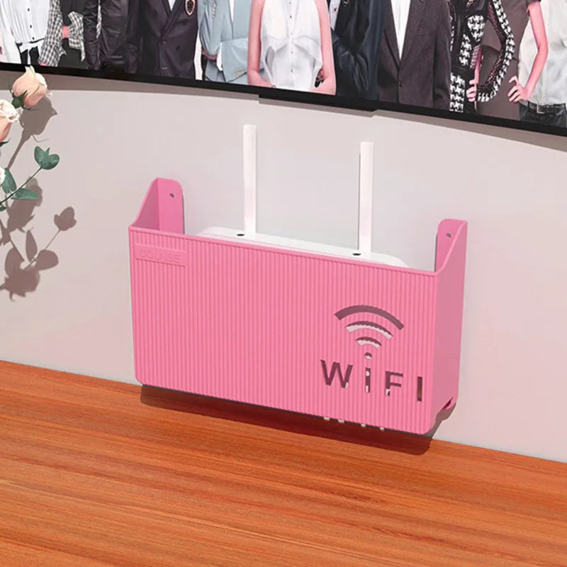 1PC Wall Hanging Wireless Wifi Router Shelf Storage Box ABS Plastic Organizer Box Cable Power Bracket Organizer Box Home Decor