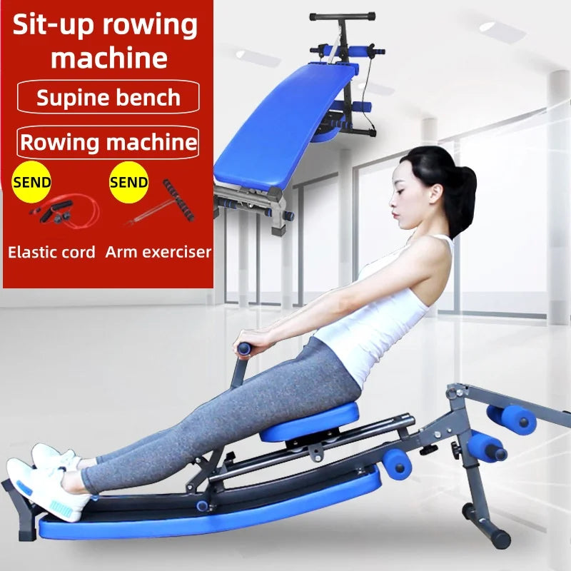 Rowing machine foldable sit-up board abdominal exercise machine multi-functional fitness equipment