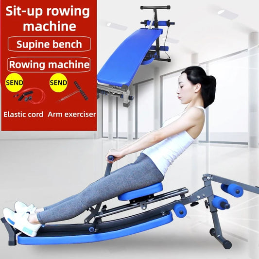Rowing machine foldable sit-up board abdominal exercise machine multi-functional fitness equipment