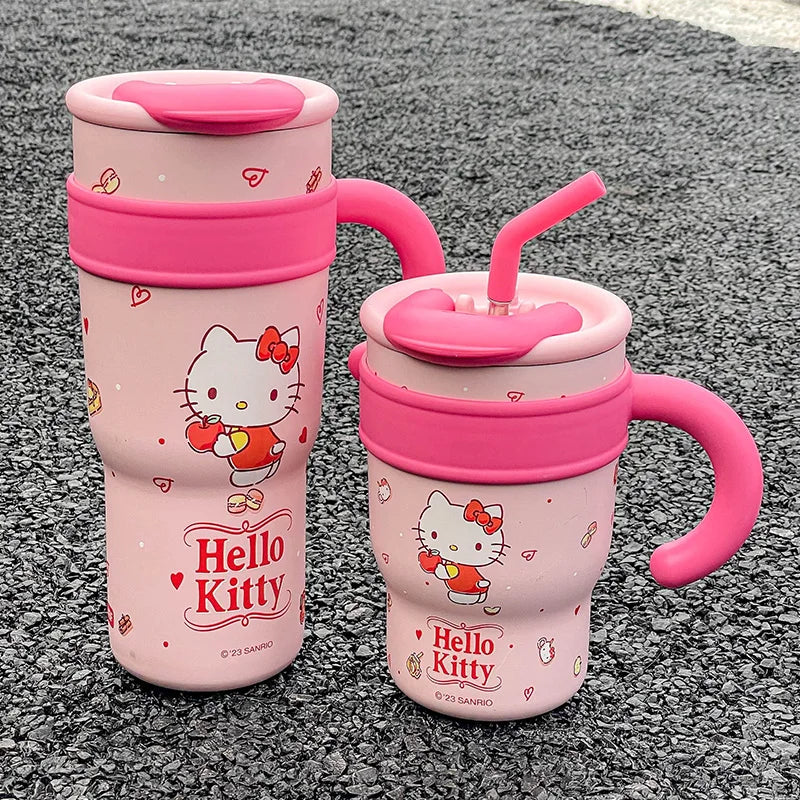 1Pc Hellokitty Thermos Cup, High-Looking Water Cup, 700ml 1200ml, Valentine's Day Gift, Car Cup, Portable Coffee Cup, Large Capacity