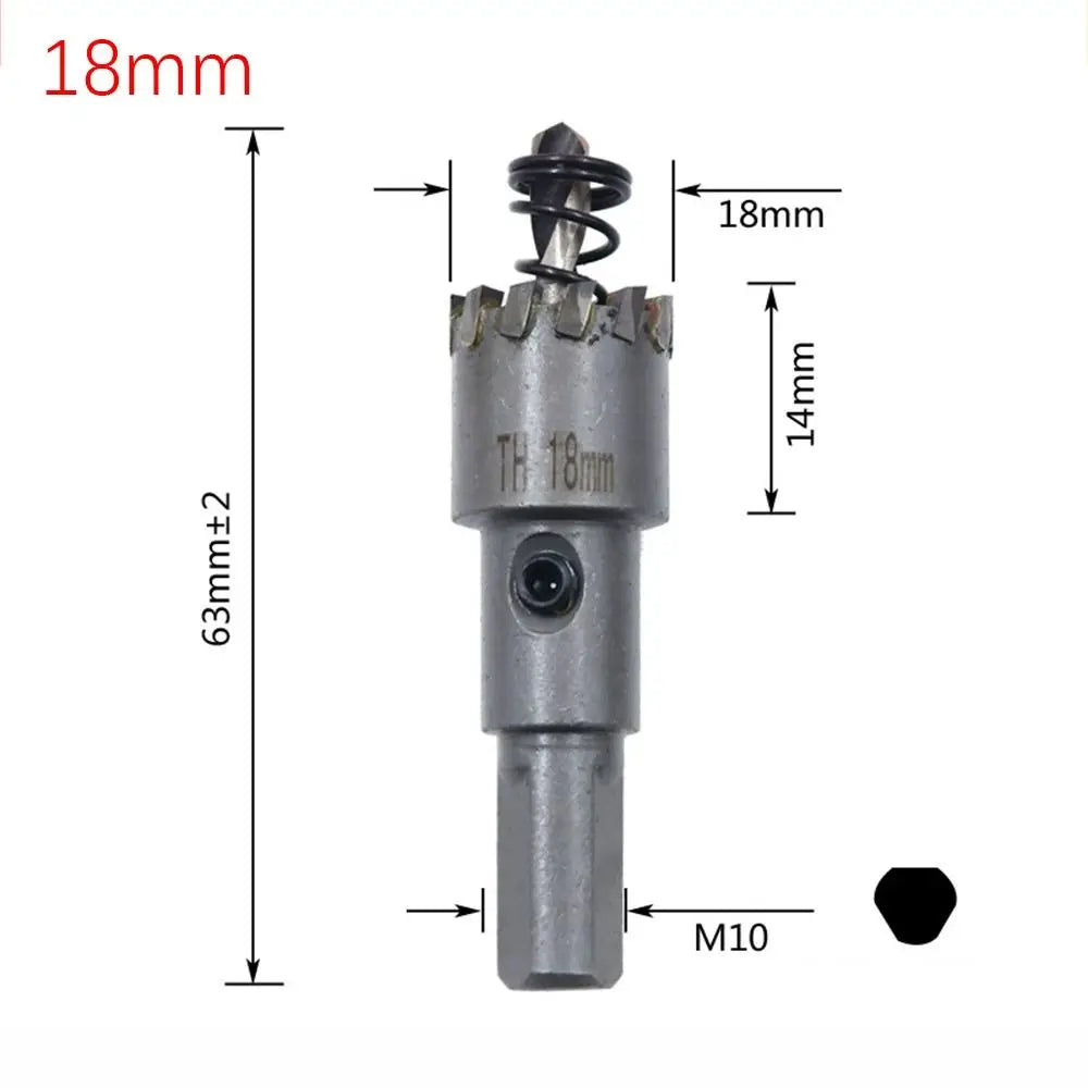 16~35mm TCT Hole Saw High Hardness Silver Hard Alloy Drill Bit Hole Opener Stainless Steel