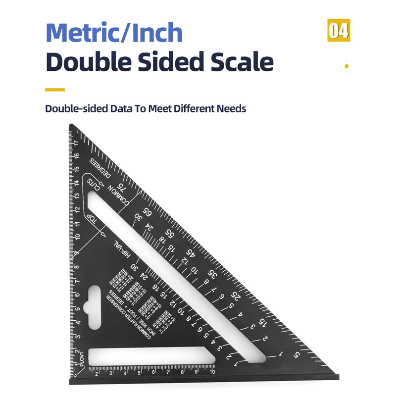 Aluminium Triangle Ruler Set Square For Woodworking Projects