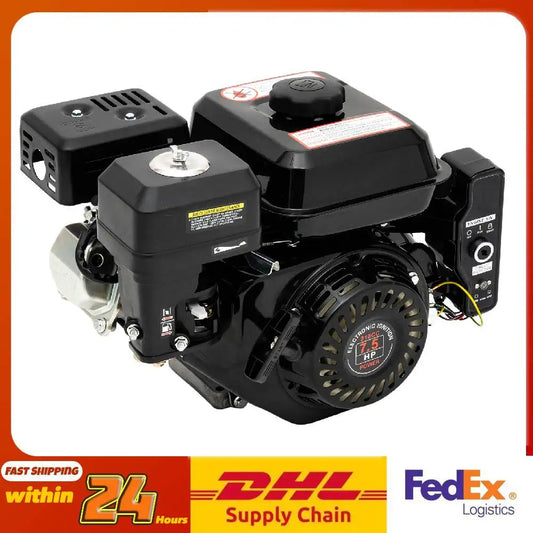 7.5HP 4 Stroke Gas Engine Go Kart Motor Engine, 212CC OHV Air Cooled Pullstart Motor Single Cylinder Gas Engine (3600RPM Speed)