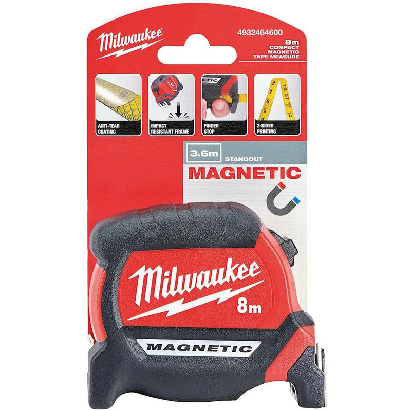 Milwaukee Tape Measure Series 5m/8m/10m AutoLock Magnetic Heavy Duty Measuring Tape for Construction Woodworking DIY