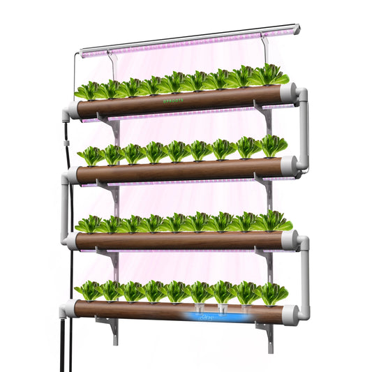 Wall Vertical NFT Hydroponic Growth System With Grow Light