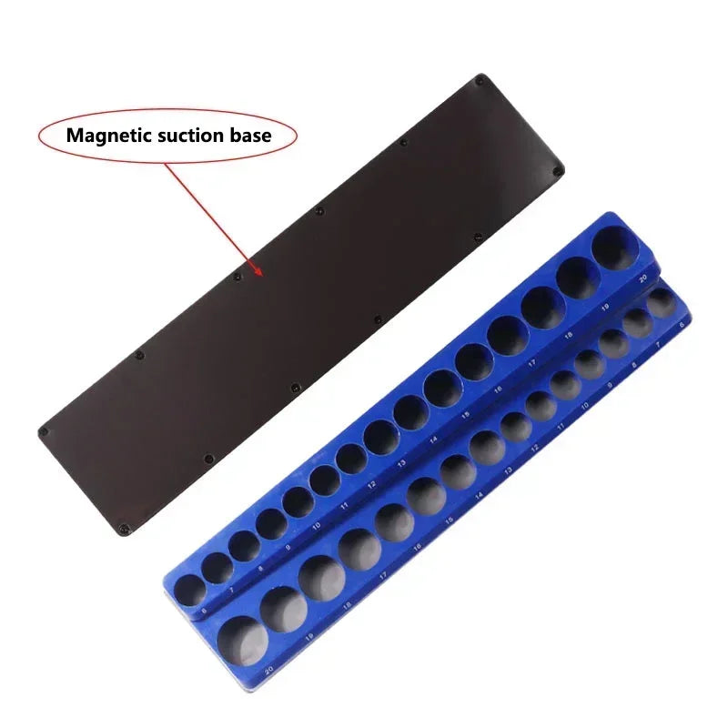 Magnetic Socket Organizer Kit For Tools Storage And Display