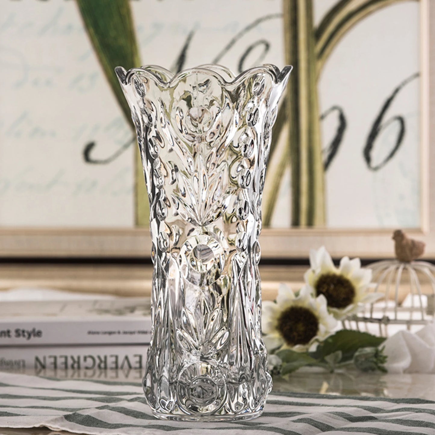 American Living Room Model Room Hotel Handmade Ryukuang Crystal Glass Vase Flower Arrangement Decorative Utensils And Ornaments