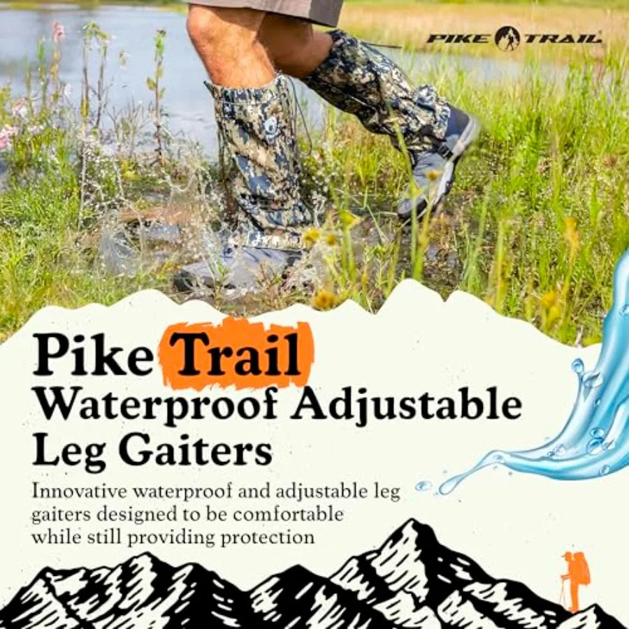 Adjustable Leg Gaiters - Lightweight, Waterproof - Leg Guards for Men and Women - Hiking Essentials Ideal for Hunting, Trekking