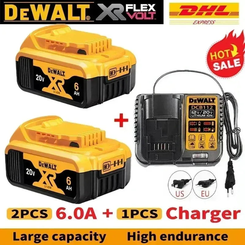 DeWALT 100% Original Battery 20V/60V 9000mAh MAX FlexVolt for DCB200 DCB205 DCB206 DCB209 DCB182 Power Tool Battery Air Transpor