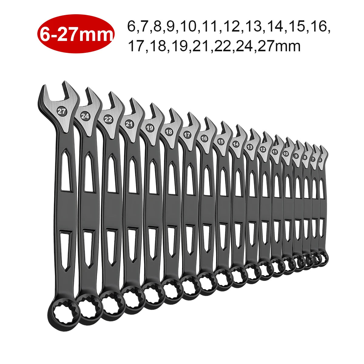 Max Torque  Premium Combination Wrench Set, Chrome Vanadium Steel, Long Pattern Design | Include Metric 6-32mm