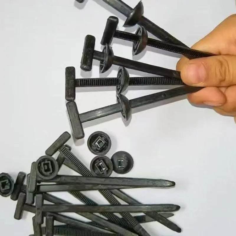 Upgraded Nylon Cable Ties, Self-Locking T Rivet Zip Ties Kit for Car Fender Trunk Bumper Repair, Home & Garage Automotive